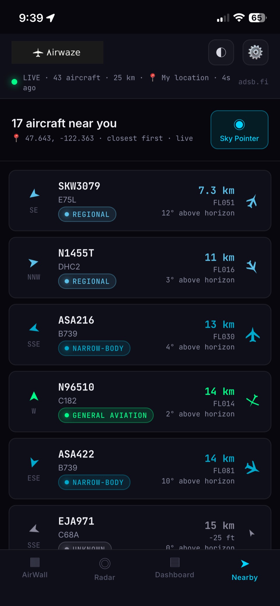 Nearby screenshot